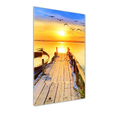 Cuadro de vidrio templado 4mm para pared vertical Lago