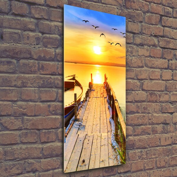 Cuadro de vidrio templado 4mm para pared vertical Lago