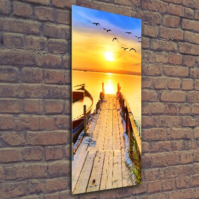 Cuadro de vidrio templado 4mm para pared vertical Lago