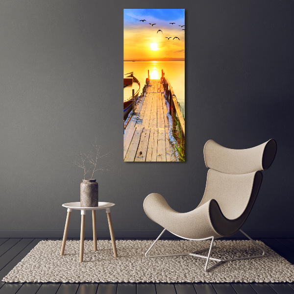 Cuadro de vidrio templado 4mm para pared vertical Lago