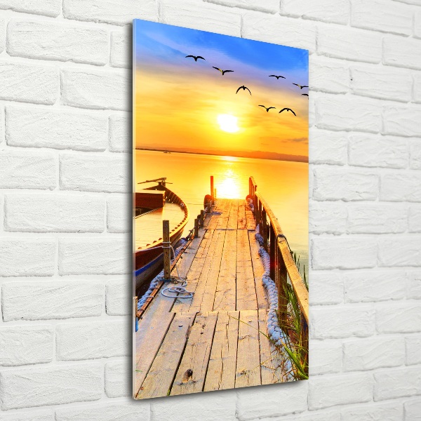 Cuadro de vidrio templado 4mm para pared vertical Lago
