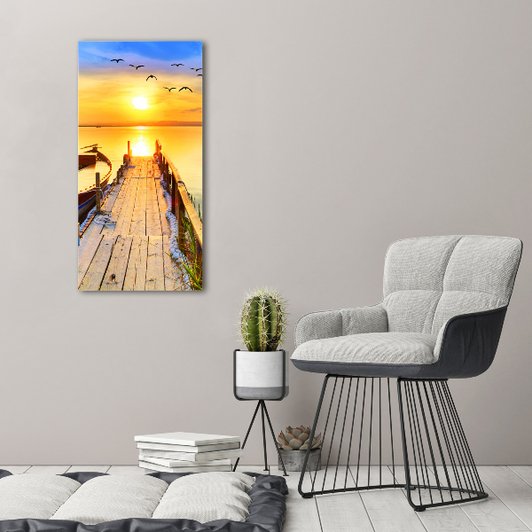 Cuadro de vidrio templado 4mm para pared vertical Lago