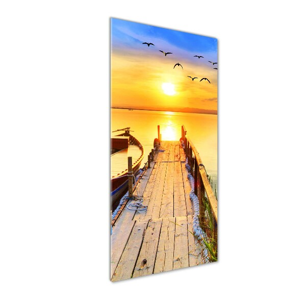Cuadro de vidrio templado 4mm para pared vertical Lago