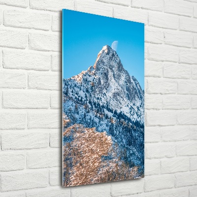 Fotocuadro de cristal elegante para hogar vertical Montañas Tatra de Giewont