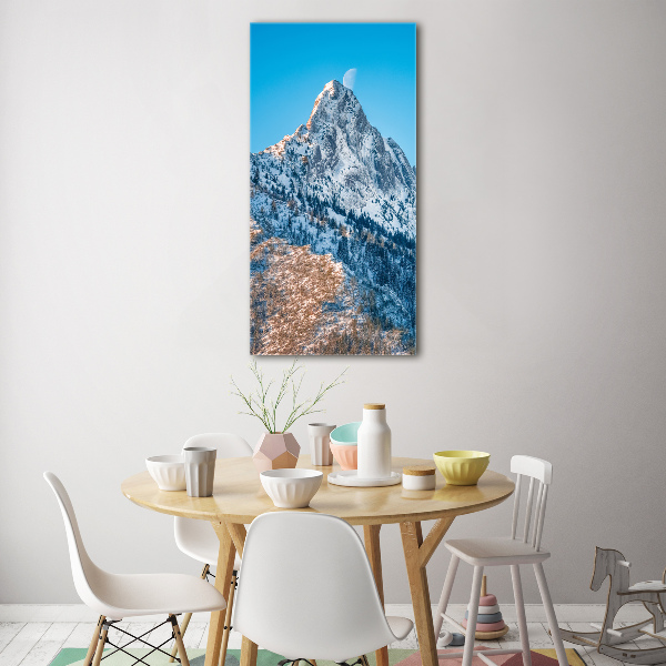 Fotocuadro de cristal elegante para hogar vertical Montañas Tatra de Giewont