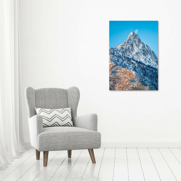 Fotocuadro de cristal elegante para hogar vertical Montañas Tatra de Giewont