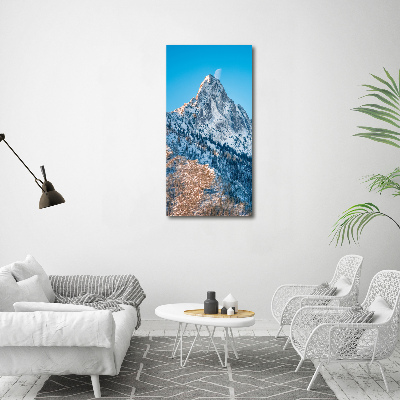 Fotocuadro de cristal elegante para hogar vertical Montañas Tatra de Giewont