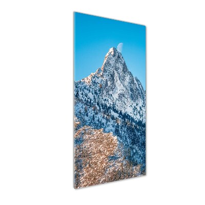 Fotocuadro de cristal elegante para hogar vertical Montañas Tatra de Giewont