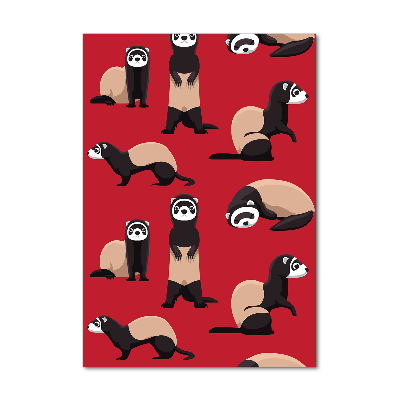 Cuadro decorativo en cristal con canto pulido vertical hurones