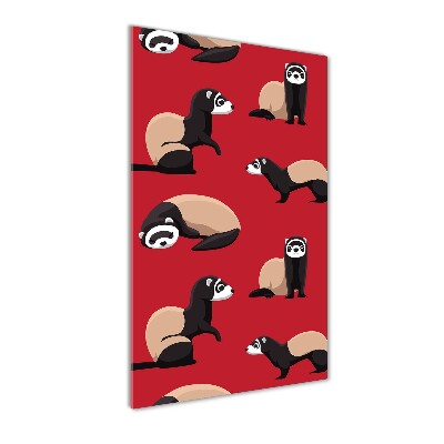 Cuadro decorativo en cristal con canto pulido vertical hurones