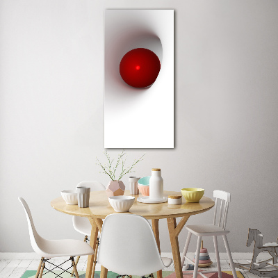 Cuadro de cristal moderno efecto brillo vertical Esfera abstracta