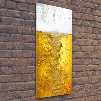 Cuadro de cristal moderno efecto brillo vertical Cerveza