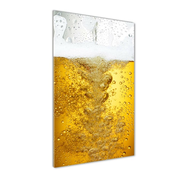 Cuadro de cristal moderno efecto brillo vertical Cerveza