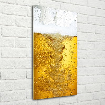 Cuadro de cristal moderno efecto brillo vertical Cerveza
