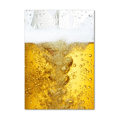 Cuadro de cristal moderno efecto brillo vertical Cerveza