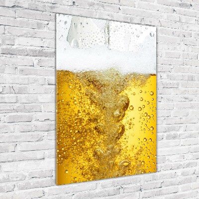 Cuadro de cristal moderno efecto brillo vertical Cerveza