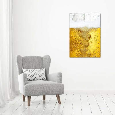 Cuadro de cristal moderno efecto brillo vertical Cerveza