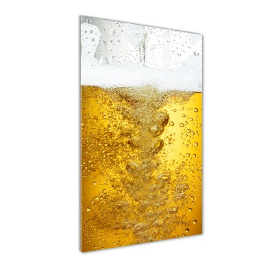 Cuadro de cristal moderno efecto brillo vertical Cerveza