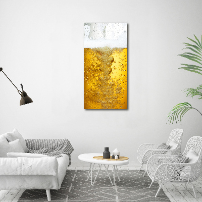 Cuadro de cristal moderno efecto brillo vertical Cerveza