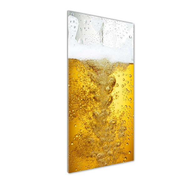 Cuadro de cristal moderno efecto brillo vertical Cerveza