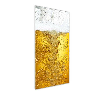 Cuadro de cristal moderno efecto brillo vertical Cerveza