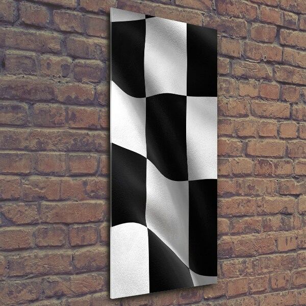 Cuadro de vidrio templado 4mm para pared vertical Bandera de meta