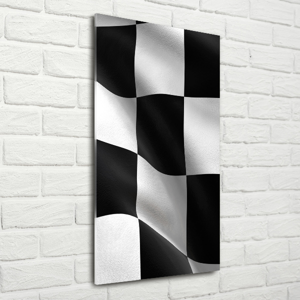 Cuadro de vidrio templado 4mm para pared vertical Bandera de meta