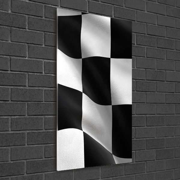 Cuadro de vidrio templado 4mm para pared vertical Bandera de meta