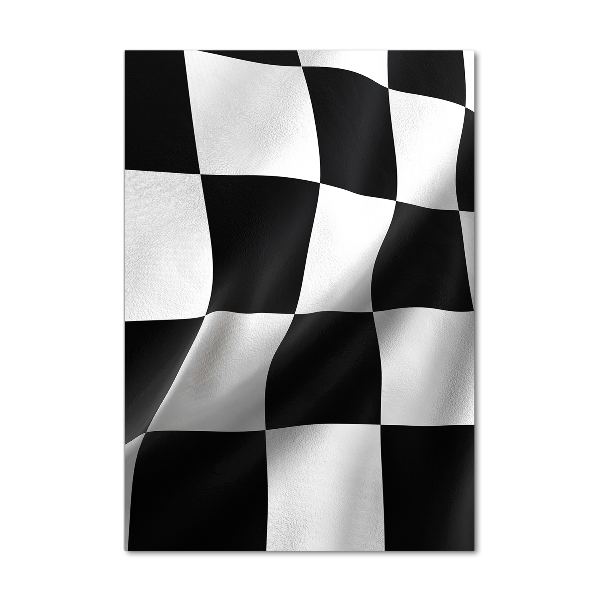 Cuadro de vidrio templado 4mm para pared vertical Bandera de meta