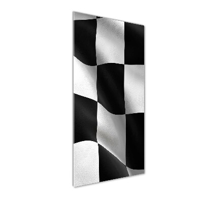 Cuadro de vidrio templado 4mm para pared vertical Bandera de meta