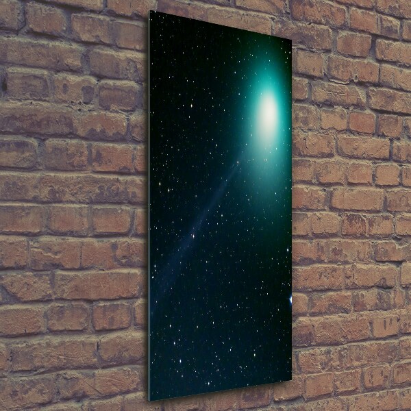 Cuadro de cristal moderno efecto brillo vertical Galaxia