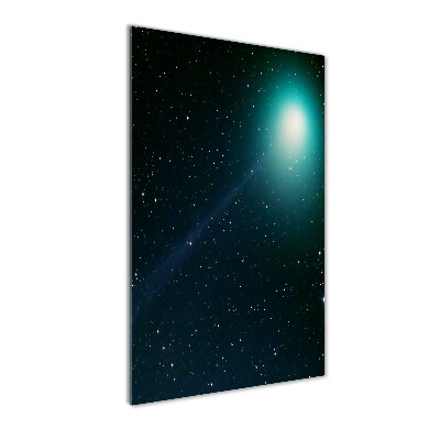 Cuadro de cristal moderno efecto brillo vertical Galaxia