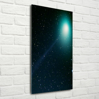 Cuadro de cristal moderno efecto brillo vertical Galaxia