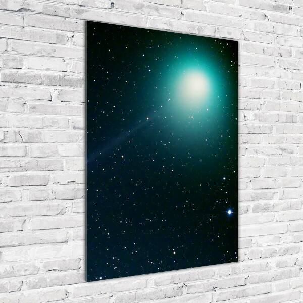Cuadro de cristal moderno efecto brillo vertical Galaxia