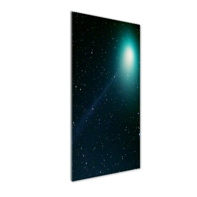 Cuadro de cristal moderno efecto brillo vertical Galaxia
