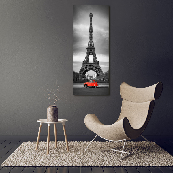 Cuadro de vidrio templado 4mm para pared vertical Torre Eiffel de París