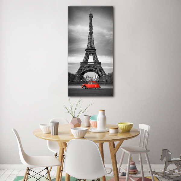 Cuadro de vidrio templado 4mm para pared vertical Torre Eiffel de París