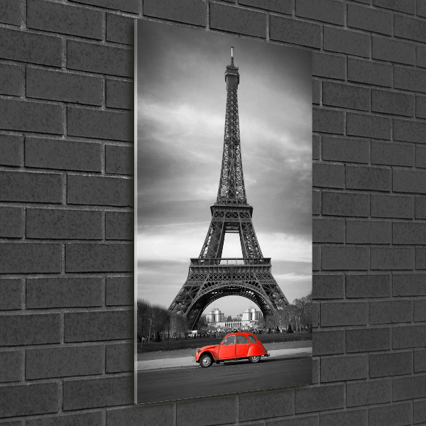 Cuadro de vidrio templado 4mm para pared vertical Torre Eiffel de París