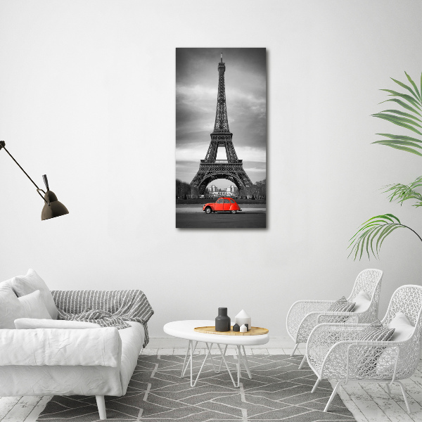 Cuadro de vidrio templado 4mm para pared vertical Torre Eiffel de París