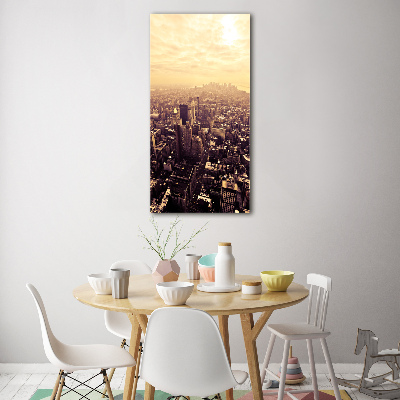 Fotocuadro de cristal elegante para hogar vertical Manhattan Nueva York