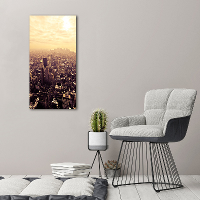 Fotocuadro de cristal elegante para hogar vertical Manhattan Nueva York
