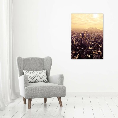 Fotocuadro de cristal elegante para hogar vertical Manhattan Nueva York