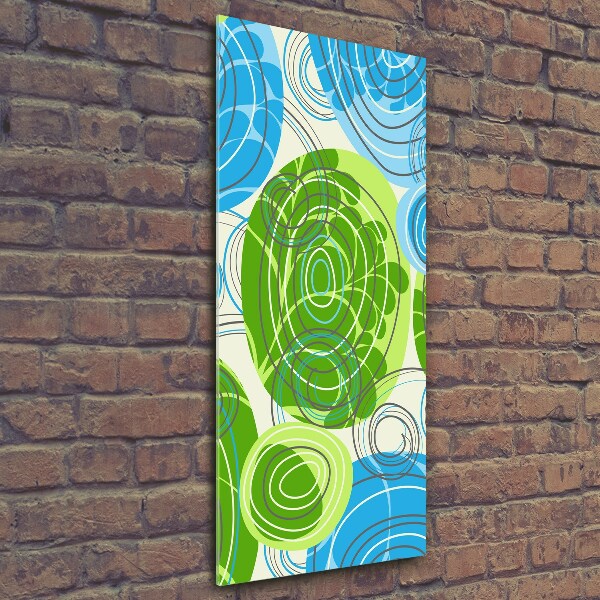 Cuadro decorativo en cristal con canto pulido vertical Abstracción