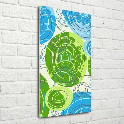 Cuadro decorativo en cristal con canto pulido vertical Abstracción