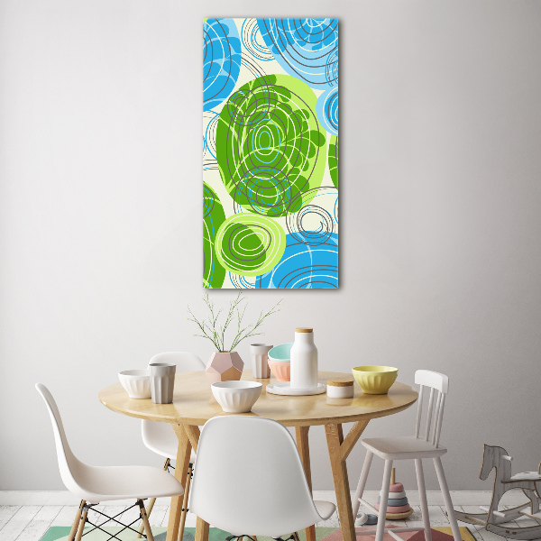 Cuadro decorativo en cristal con canto pulido vertical Abstracción