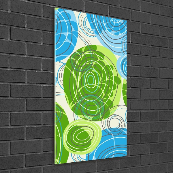 Cuadro decorativo en cristal con canto pulido vertical Abstracción