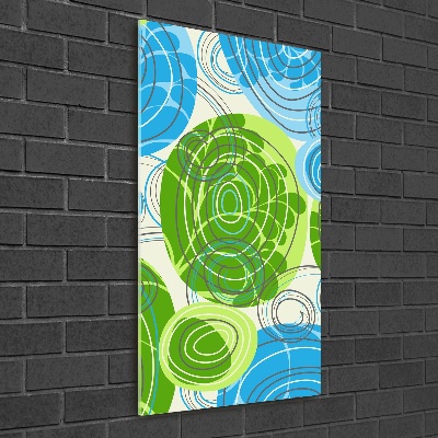 Cuadro decorativo en cristal con canto pulido vertical Abstracción