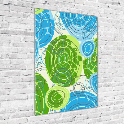 Cuadro decorativo en cristal con canto pulido vertical Abstracción