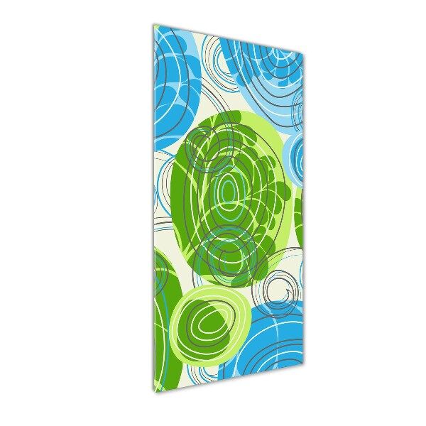 Cuadro decorativo en cristal con canto pulido vertical Abstracción