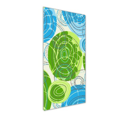 Cuadro decorativo en cristal con canto pulido vertical Abstracción